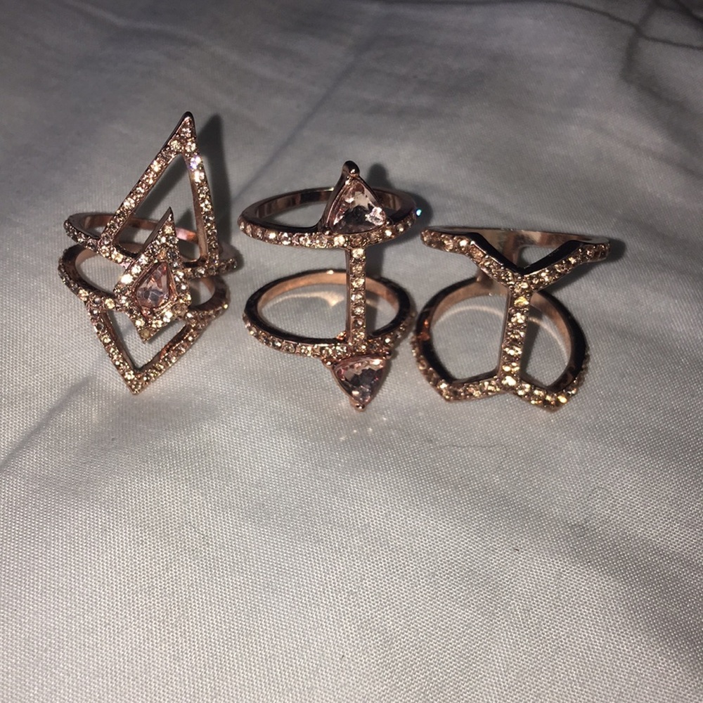 Set of Rose Gold Rings